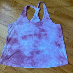 Burton Pink and White Tie-Dye Tank Top